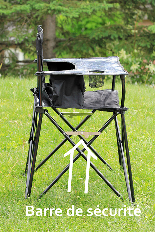 Chaise Pliante Bebe Avec Plateau Rehausseur Chaise Enfant Siège D'Appoint Pliable Avec Plateau - Chaise Portable Pour Bébé, Parfait Pour Restaurant, Camping, Plage (Noir